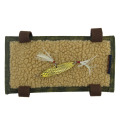 Tourbon canvas and leather lamb wool fishing lure holder fish lures wallet /fishing lure pouch